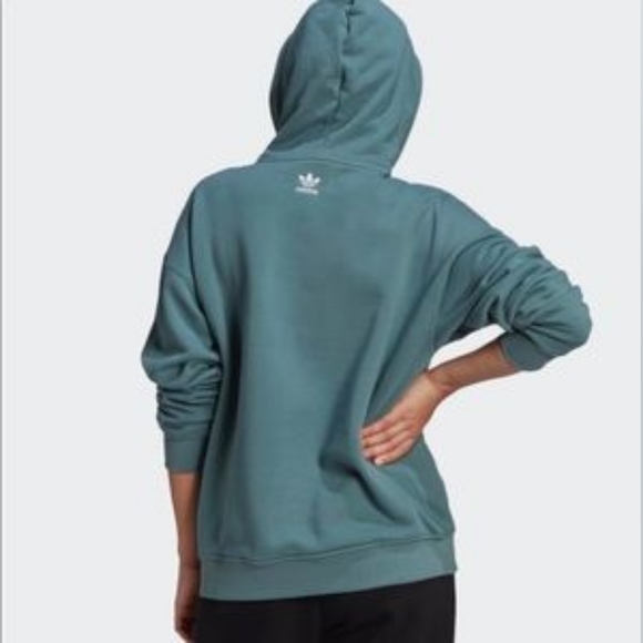 Adidas Originals Studio London Hazy Emerald Hooded Sweatshirt Hoodie - Picture 3 of 4